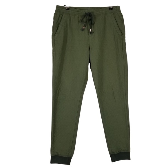 Rei Co-Op Other - REI Co-op‎ Jogger Pants Mens Medium Olive Green Quilted Cotton Drawstring 266s